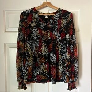 Anthropologie Multicolor Floral Blouse